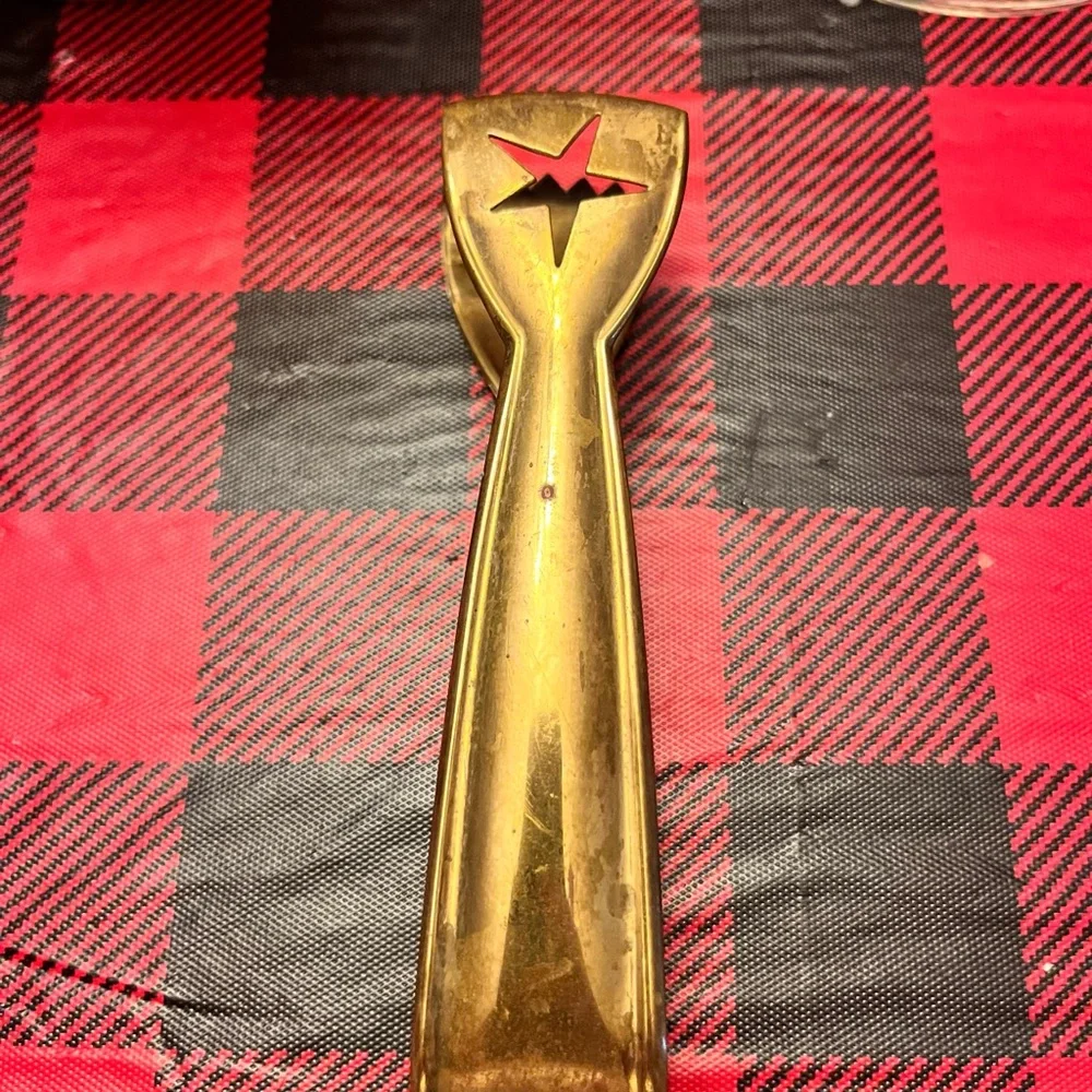 Vintage Copper Star Ice Bucket Tongs